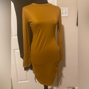 NWT Bodycon mini dress with side lace-up detail